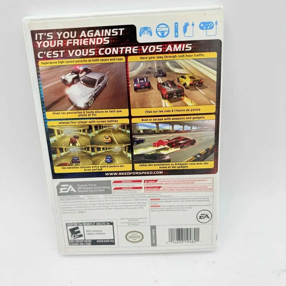 Need for Speed Hot Pursuit - Nintendo Wii (ESRB E10+) Racing Game